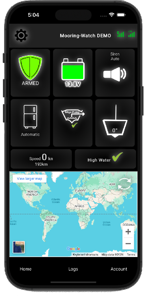 Mooring Watch boat alarm Version 7