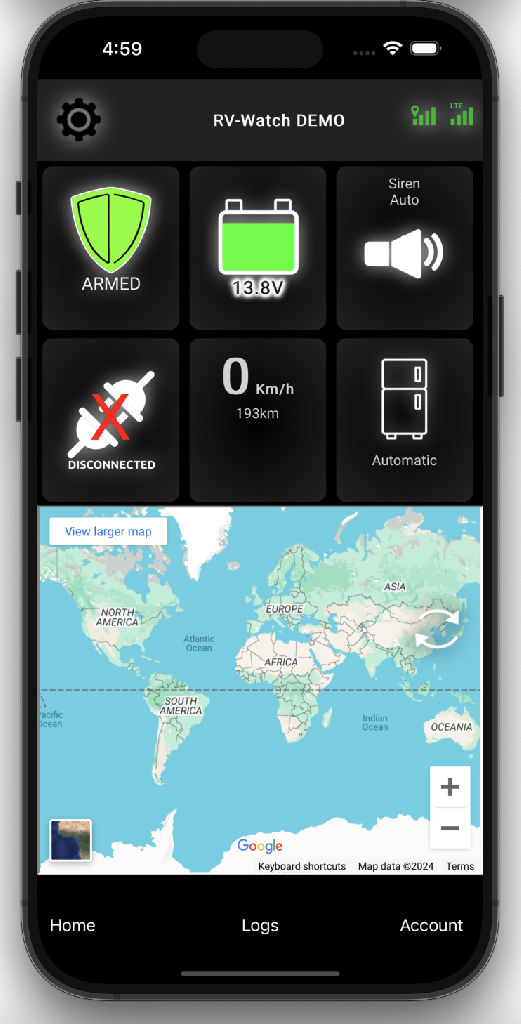 RV-watch Tracker Alarm V7